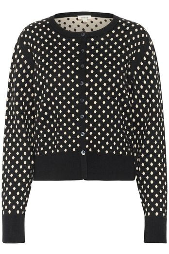 GYA CARDIGAN Sort / Mønster