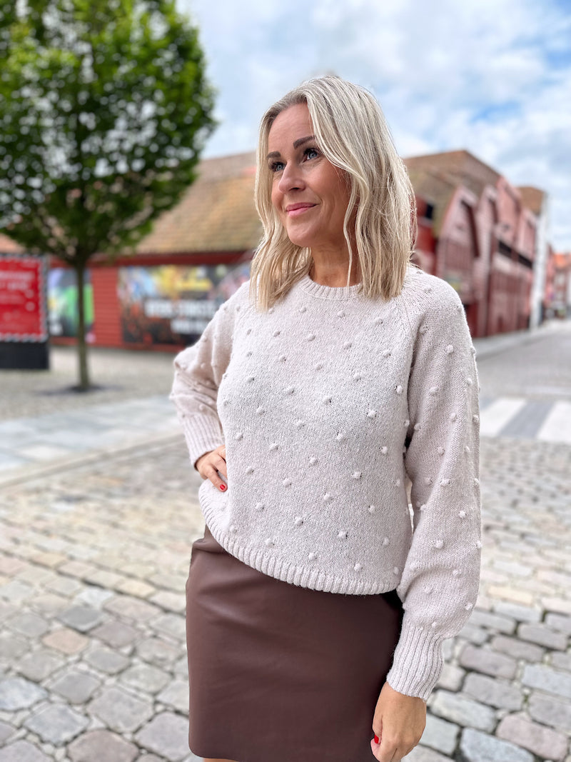 Vituli O-neck KNIT top Beige