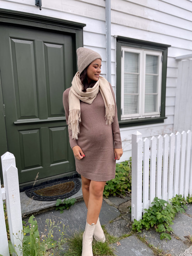 Viril L/S Knit Dress Camel