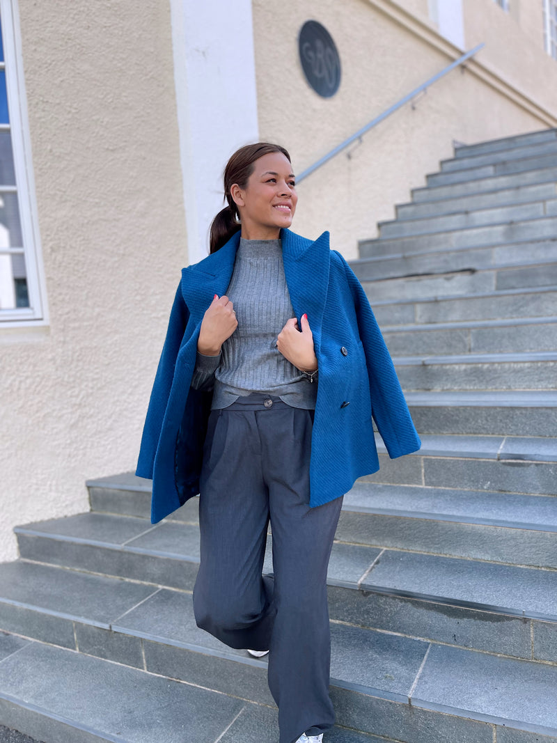 Yasinferno Wool Mix Jacket Blå