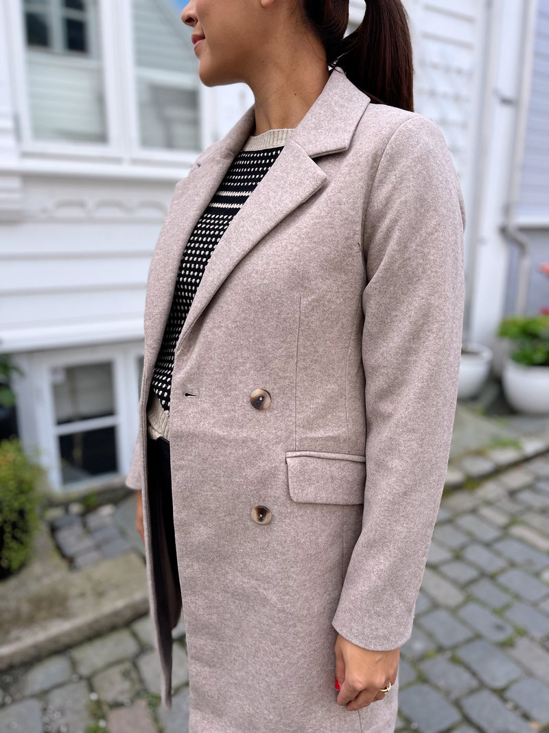 Vilunna coat Beige Melert