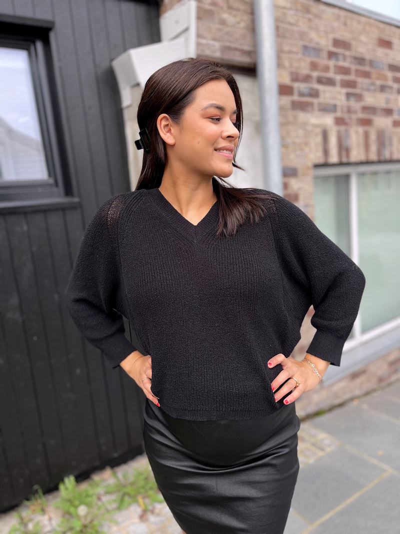 Linze-Blouse Sort