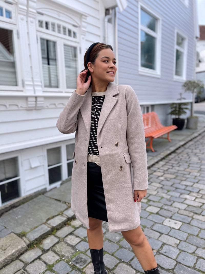 Vilunna coat Beige Melert