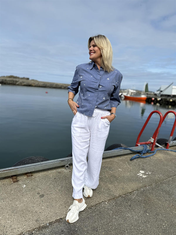 Elly shirt Medium Jeansblå