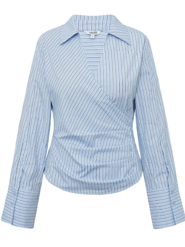 Gerri-m shirt Lyseblå Med Striper