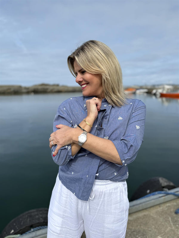 Elly shirt Medium Jeansblå