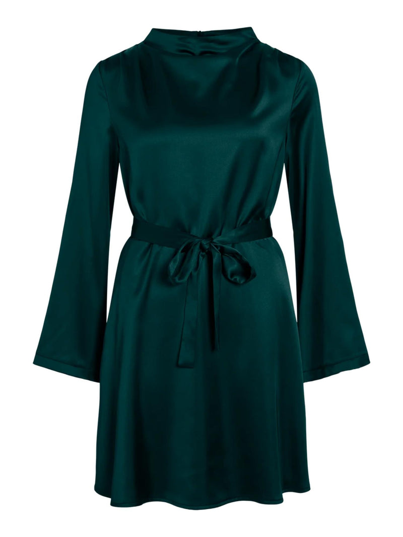 VIESTELLA L/S HIGH NECK SHORT DRESS Grønn