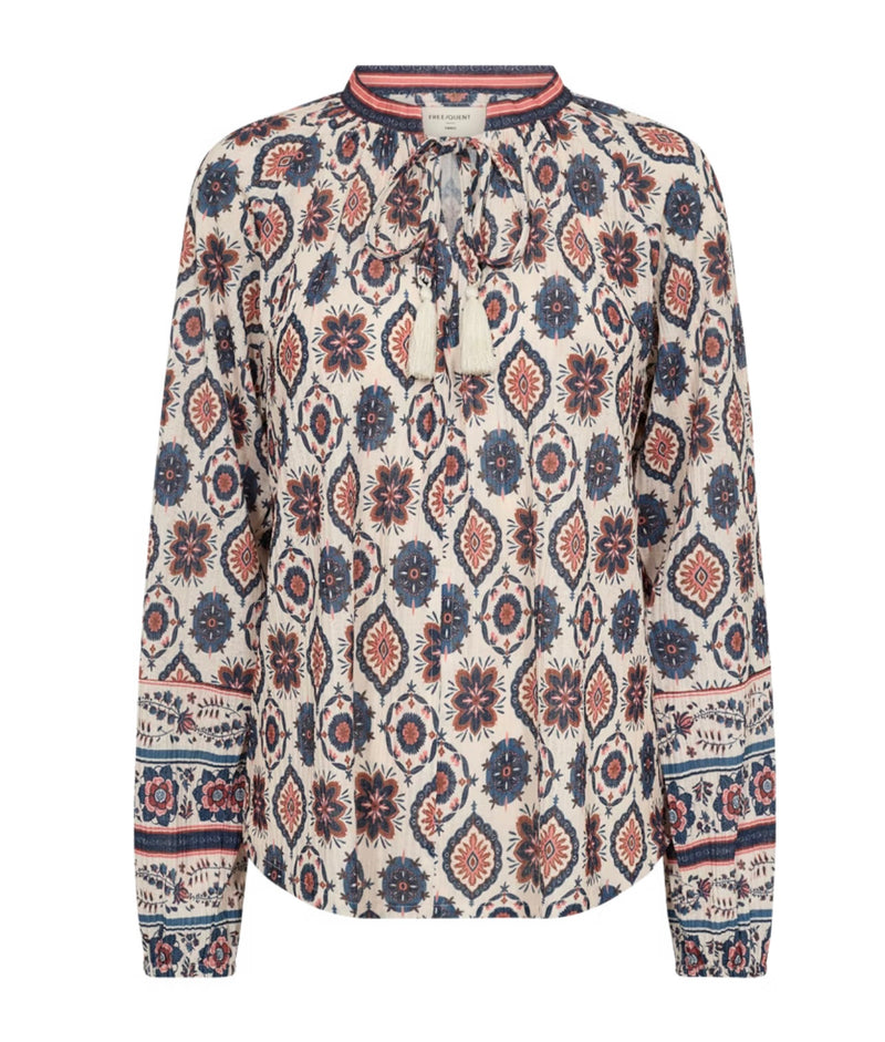 Nomes blouse Beige Med Mønster