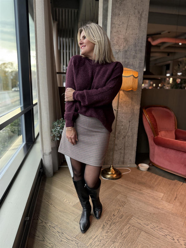 Tuesday Raglan Pullover Vinrød