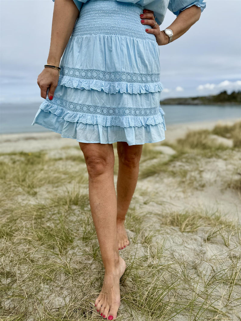Viljana-m skirt Lyseblå