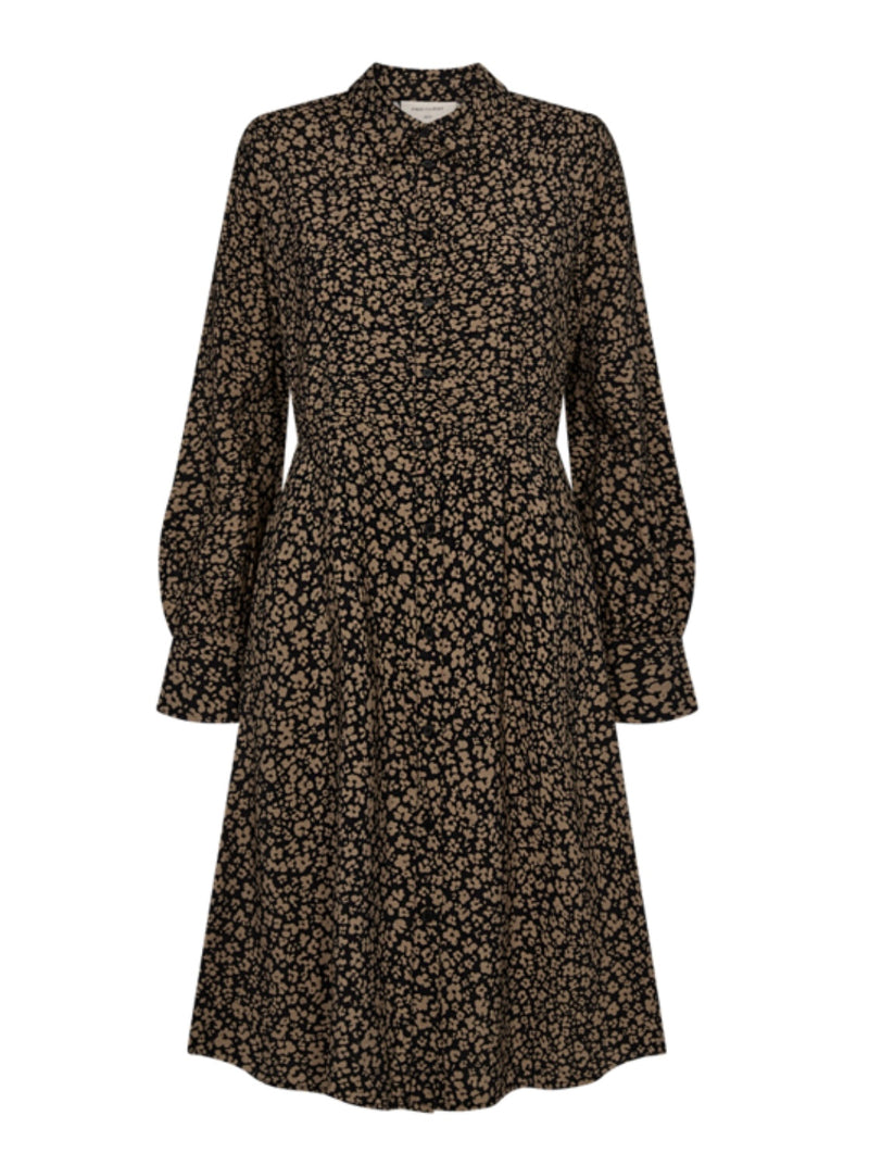MOLLI DRESS Sort Og Brun