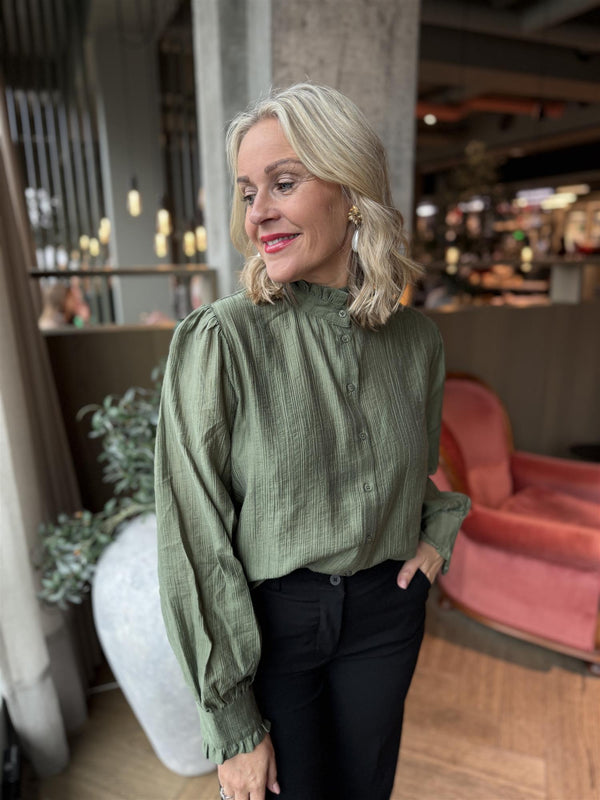 MSCHFEMINE SHIRT Olivengrønn