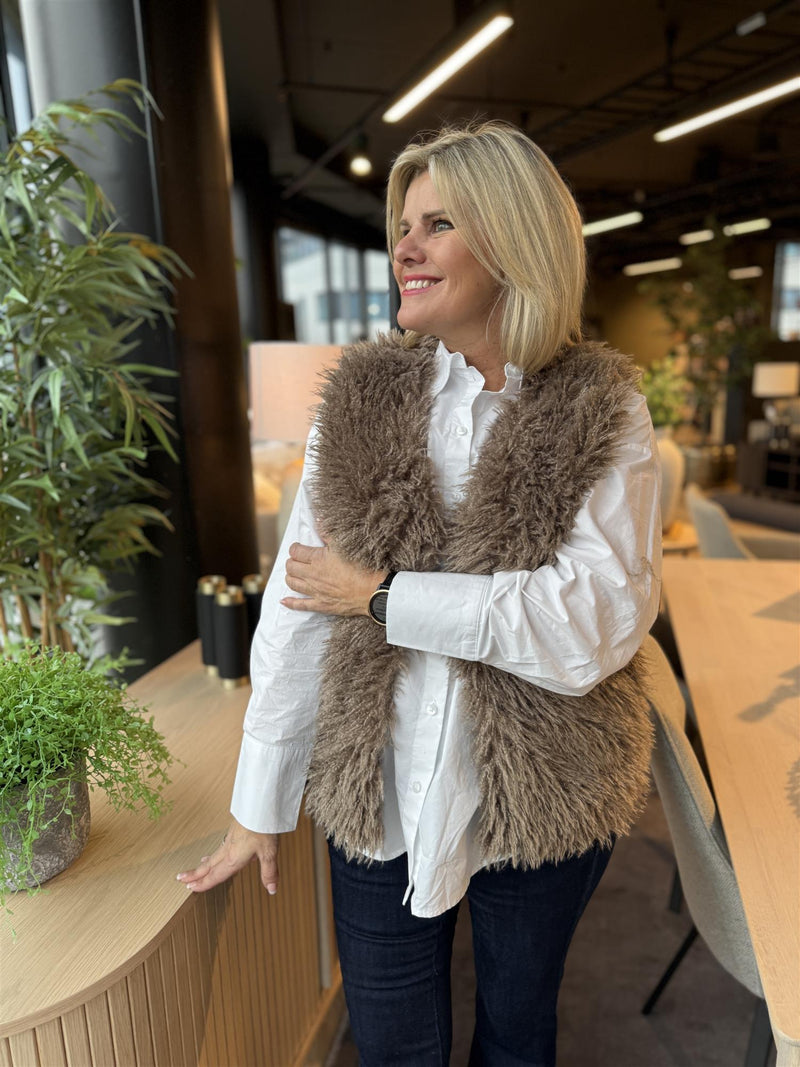 FINE WAISTCOAT Lysebrun