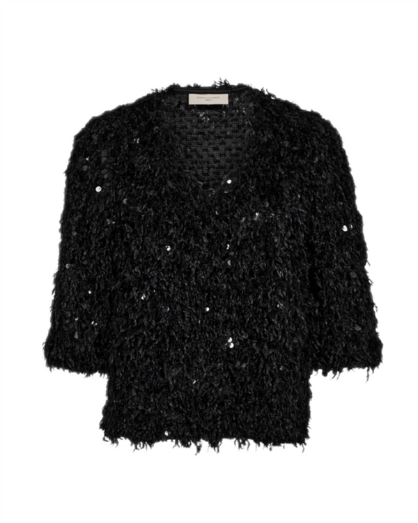 Nolla Blouse Sort Med Bling