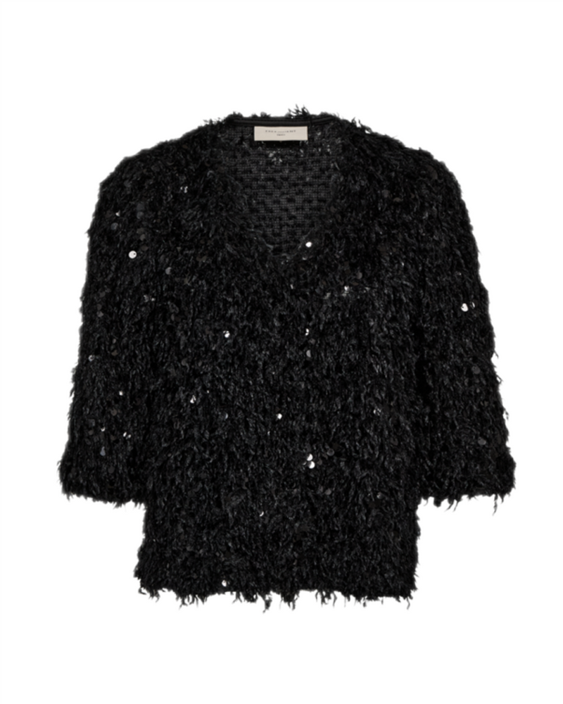 Nolla Blouse Sort Med Bling