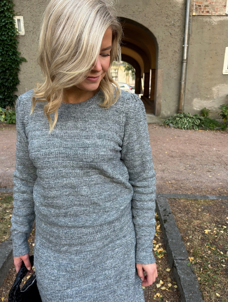 JAYLA KNIT TOP Grå Melert