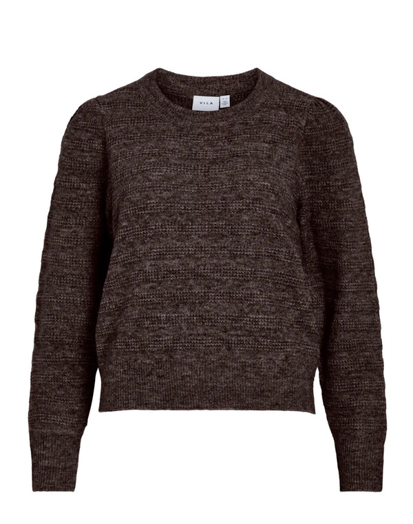 JAYLA KNIT TOP Mørkebrun