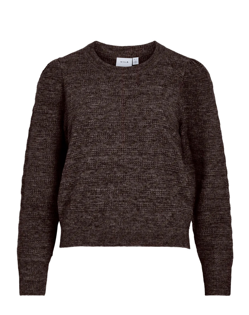 JAYLA KNIT TOP Mørkebrun