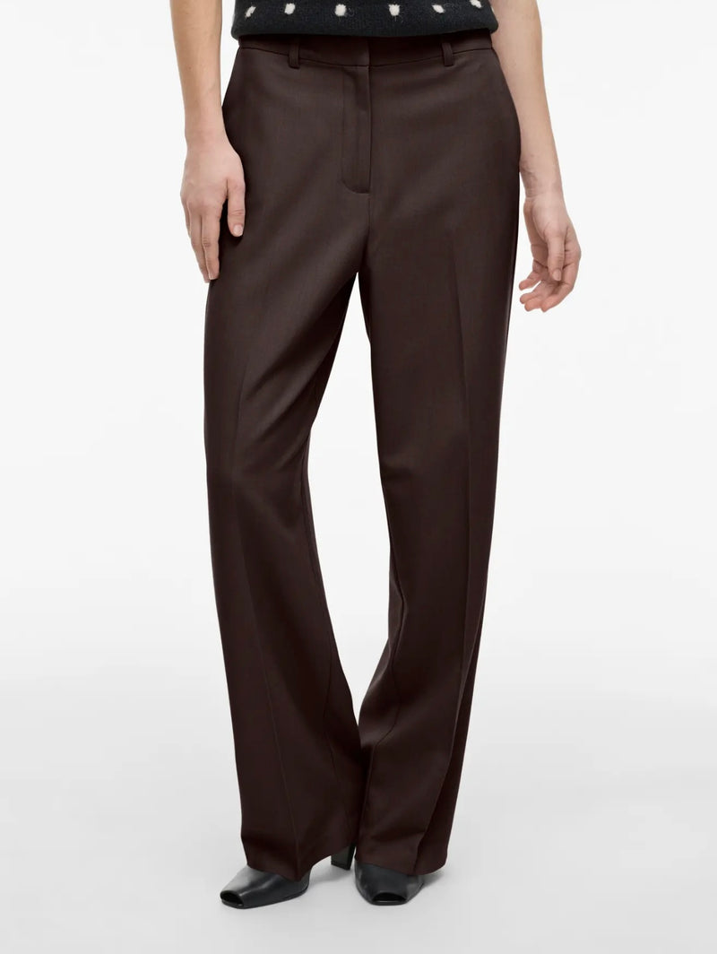 Siffe Straight Pants Mørkebrun