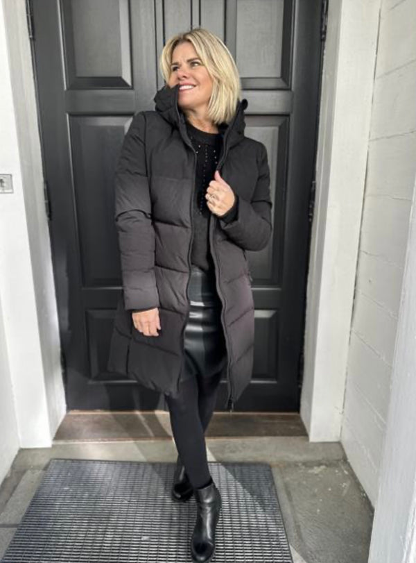 Vannucci Dun Jakke 338 Sort