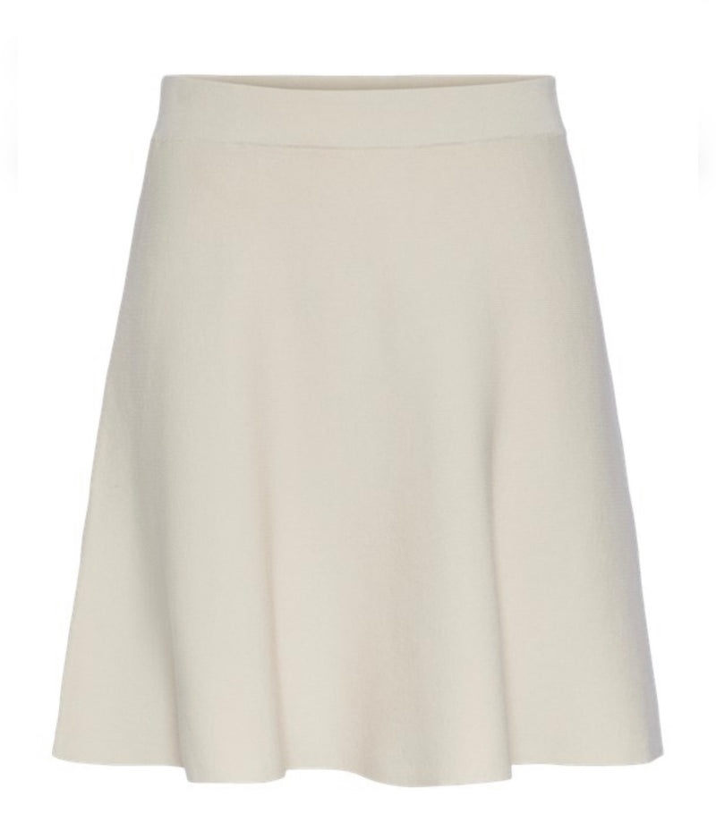 fonny HW Knit Skirt Kremfarget