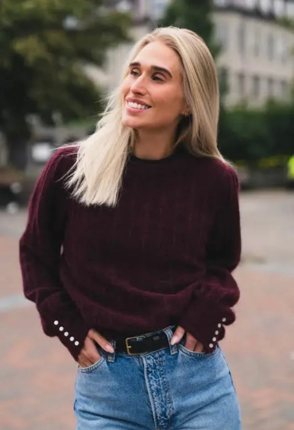 AMALIE PULLOVER Burgunder