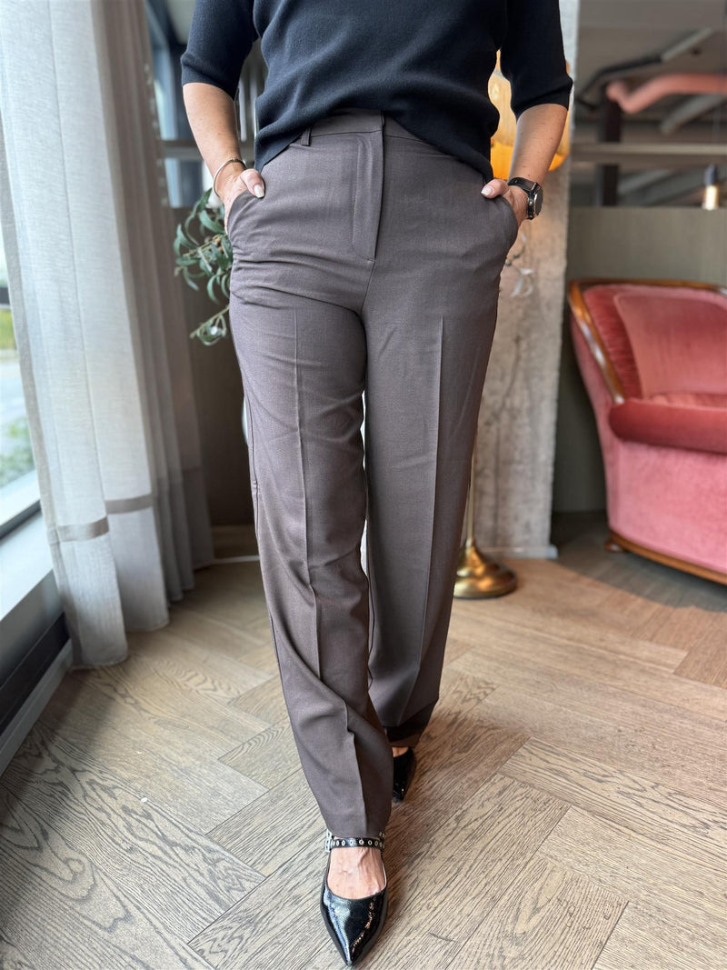 Siffe Straight Pants Mørkebrun