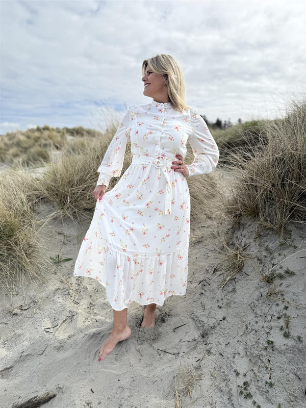NORD MIDI DRESS Offwhite M. Blomster