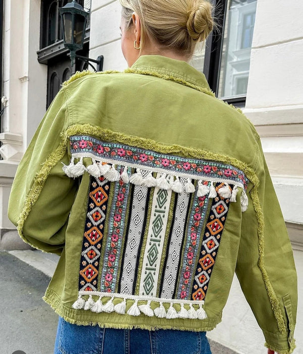 YasTokka Embroidery Jacket Grønn