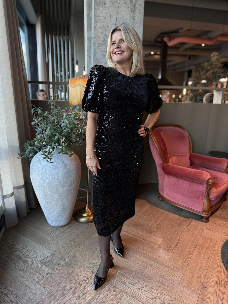 SOFIE 2/4 SEQUIN MIDI DRESS Sort