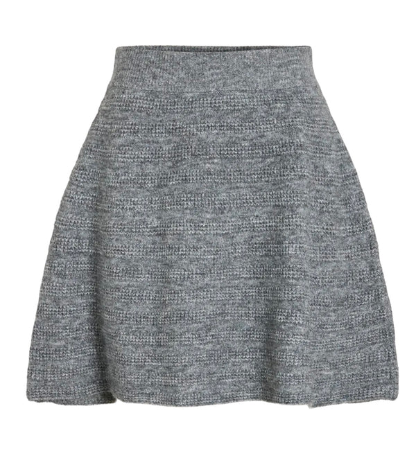 JAYLA KNIT SKIRT Grå Melert