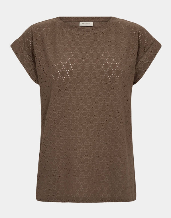 Blond tee Lysebrun