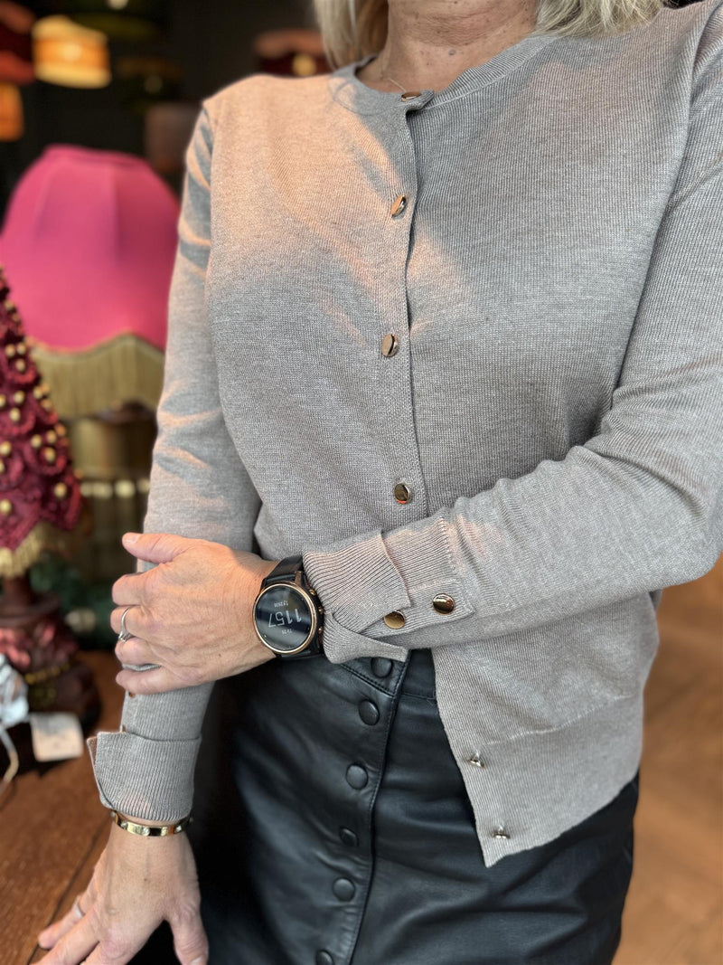 Katie pullover round Sand Melert