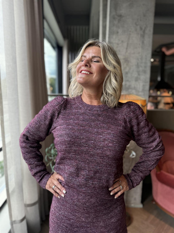 JAYLA KNIT TOP Burgunder Merlert