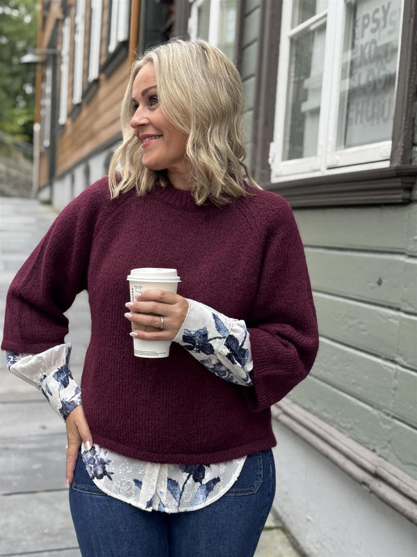 Grslulu- pullover Burgunder