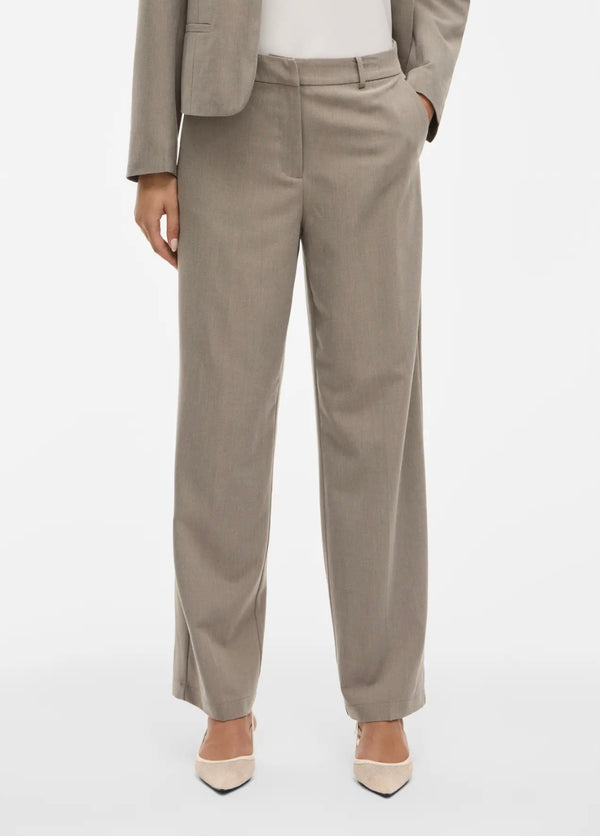 Siffe Straight Pants Lys Melange