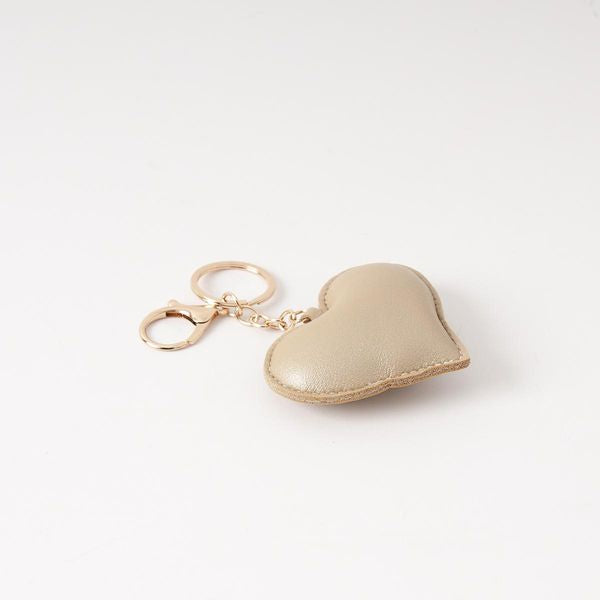 KEY RING HJERTE Gull