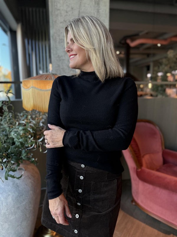 Molina Mockneck Pullover Sort
