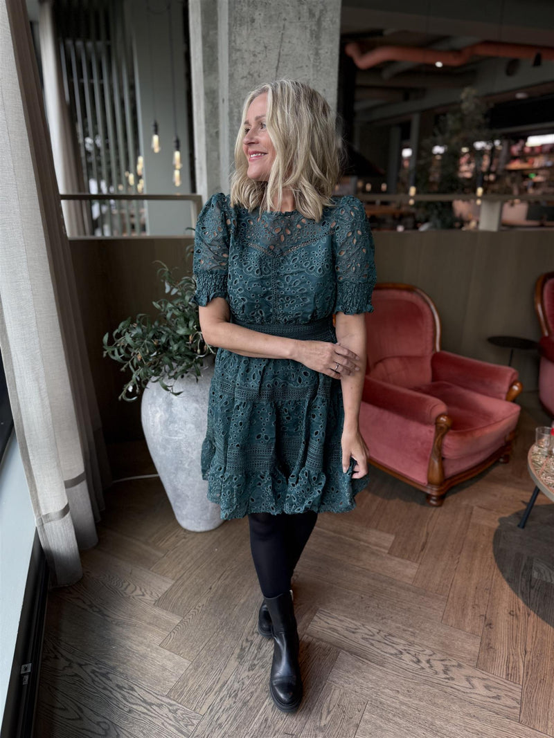 Eloise Lace Flaskegrønn