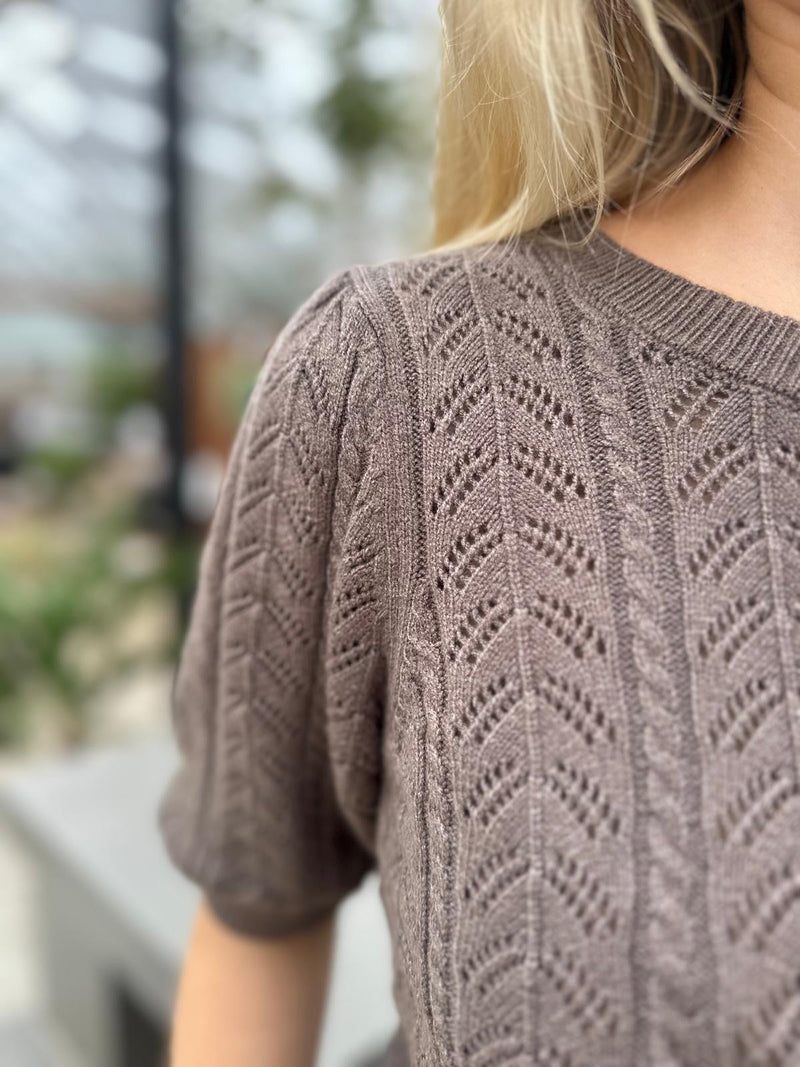 LARRY  PULLOVER Brun Melert
