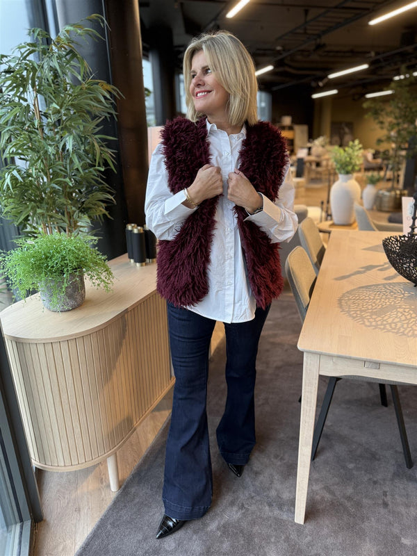 FINE WAISTCOAT Burgunder