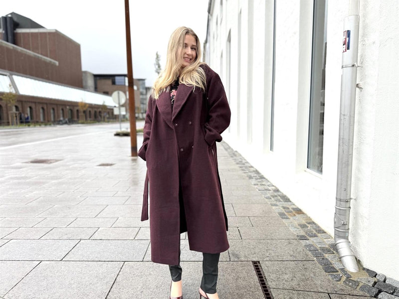 FLIKKA LONG  JACKET Burgunder