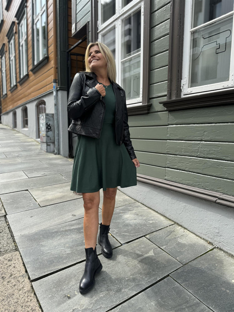 Becco Knit Dress Flaskegrønn