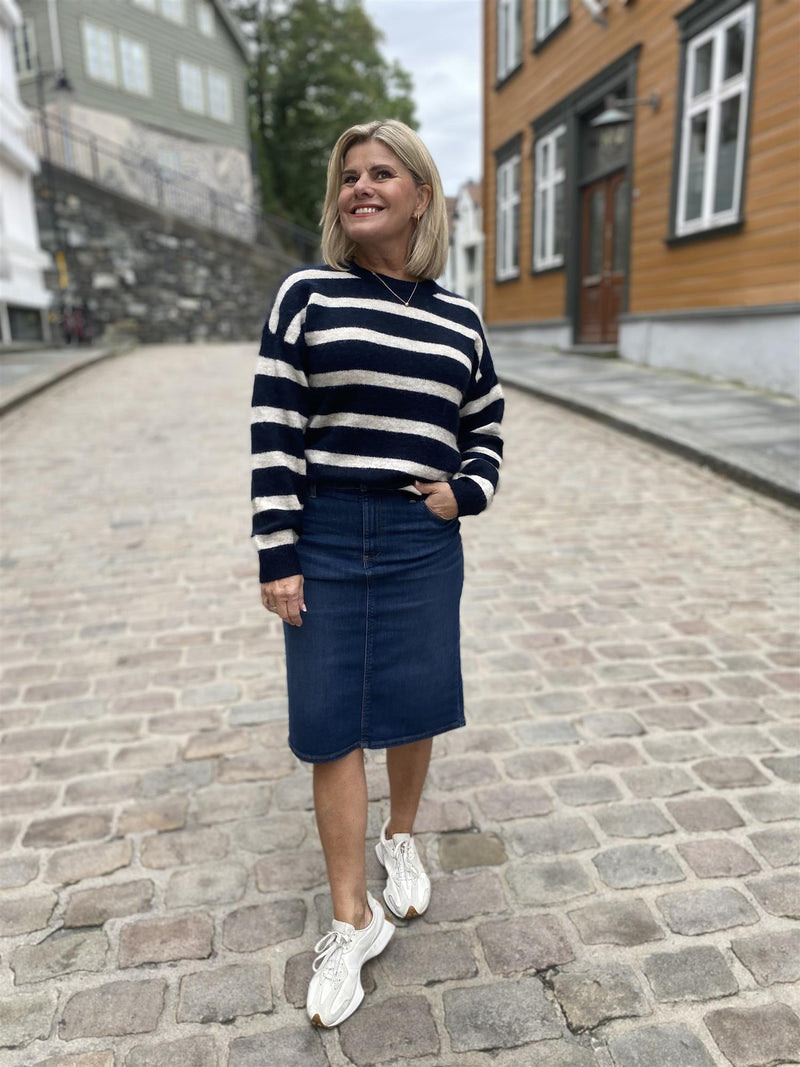 FESTINA STRIPED PULLOVER Marineblå Med Striper