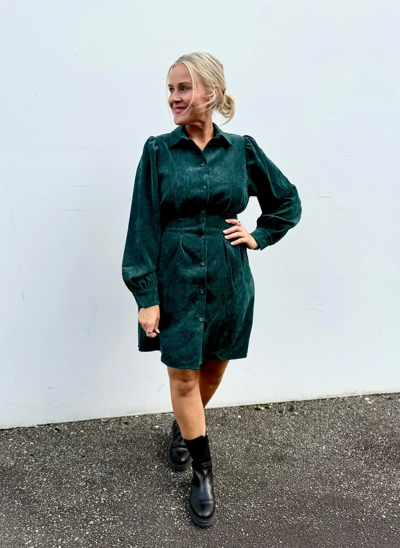 Vicordu Shirt Dress Flaskegrønn