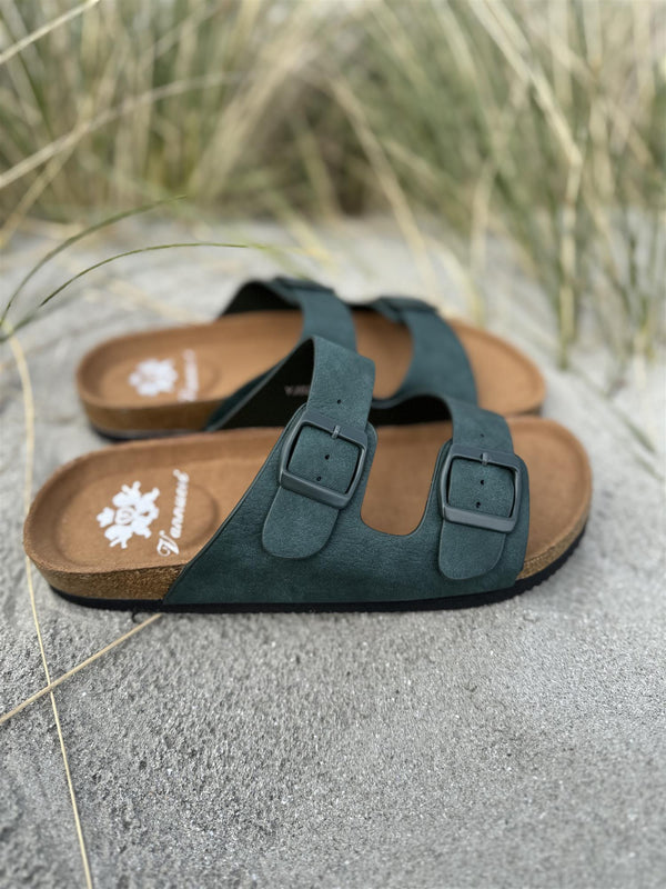 SANDALER Mørkegrønn