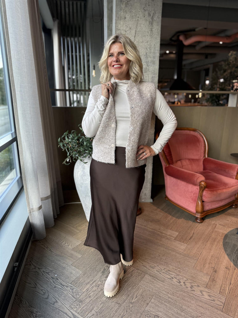 Jump waistcoat Beige Melert