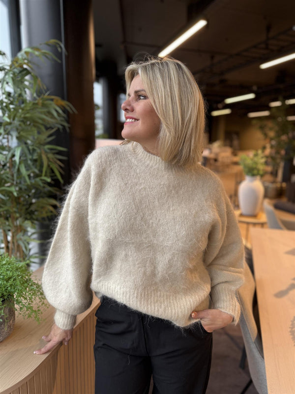 Salmia Pullover Lys Beige