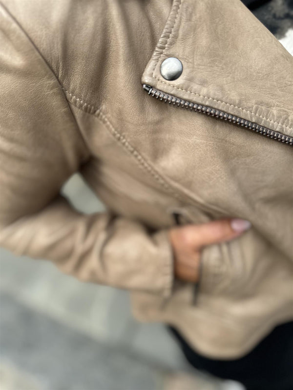 Biker Jacket Beige