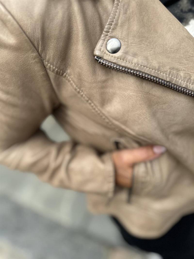 Biker Jacket Beige